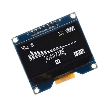 1.54 polegadas 7PIN Branco Tela OLED Módulo SSD1309 Unidade de IC Compatível para SSD1306 SPI Interface de 128*64