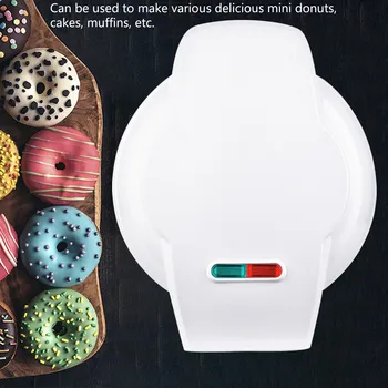 110V/220V Donut Máquina Elétrica 1200W com revestimento antiaderente Cozinha Donut Maker Garoto de Snacks, Sobremesas, Café da manhã Faz 7 Donuts
