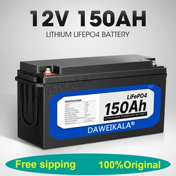 12V 150Ah LiFePO4 Bateria do Fosfato do Ferro do Lítio da Bateria Built-in BMS para a Energia Solar, Sistema de RV Casa de Motor Eléctrico Livre de Impostos