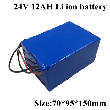 24v 12Ah 18650 Li-ion Battery Pack 12ah 24v Baterias de Lítio Recarregáveis com BMS para Ebike Motos+2A Carregador