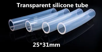 25*31mm 1Meters/muito Transparente de silicone tubo de Silicone tubo de borracha de Silicone de grau Alimentar mangueira