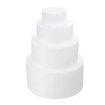 4 Pcs Raspador de Plástico Embrião do Modelo de Exibição de Molde Disco DIY Espumas de Artesanato Moldes Branco de Cozimento de Modelação