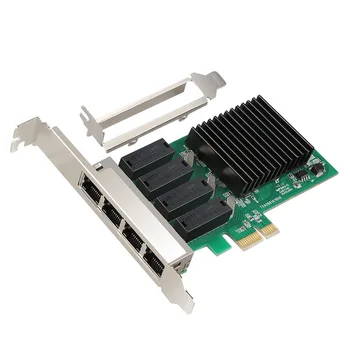 4-Port Gigabit 1G Placa de Rede PCI Express do Cartão PCIE Cartão de LAN