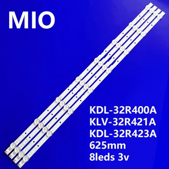 5/10set retroiluminação LED Strip 8leds para SONY SVG320AE1_REV4_130107 KDL-32R400A KLV-32R421A KDL-32R423A KLV-32R426A