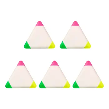 5Pcs Cores Variadas Caneta de tinta de Pintura Office Canetas Fluorescentes Suprimentos Triângulo Marcador de Canetas para o Jornal do Cartão de Tomada de Crianças