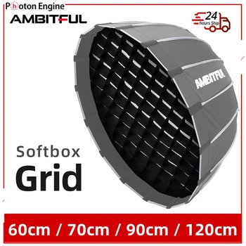 60 cm 70 cm 90 cm 120 cm Softbox Favo de mel Grade para Godox QR-P70 QR-P90 QR-P120 P90L P90H P120L P120H Favo de mel Grade Softbox