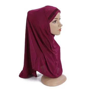 Adultos ou garotas grandes de tamanho médio orar hijab muçulmano hijab lenço islâmico lenço na cabeça chapéu de amira puxe headwrap H063 hijabs