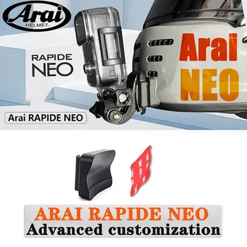 Arai RAPIDE-NEO Personalizado CNC em Alumínio de Capacete Queixo de Montagem para GoPro hero9 Insta360 JI YI Motocicleta Câmara Capacetes Acessórios