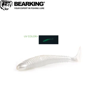 Bearking-profissional macio isca para a pesca da carpa, isca artificial, wobblers, 10cm/4.8 G, 4 polegadas, 6PCs