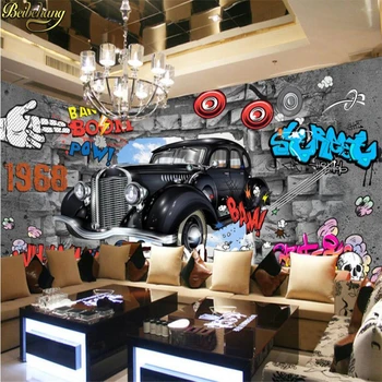 beibehang papel de parede 3D hotot mural de papel de parede para parede 3 d Auto Clube do Carro Cartazes revista Murais papel de Parede de carros esportivos