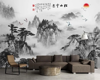 beibehang papel de parede Personalizado, decoração de murais de Matsuyama nuvem de sombra de tinta paisagem TV sofá sofá mural 3d papel de parede