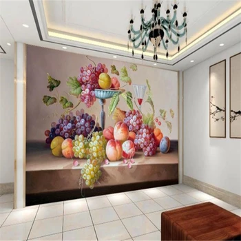 beibehang papel de parede Personalizado moda HD frutas still life pintura a óleo decorativo quarto sofá de fundo papel de parede papel de parede