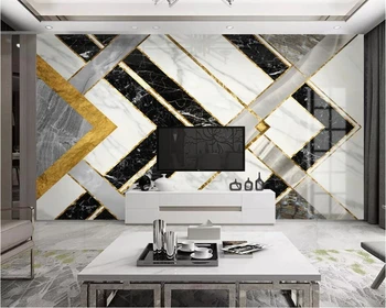 beibehang Personalizado moderno, minimalista e geométrica mármore padrão ouro de linha de PLANO de fundo papel de parede decoração papel de parede