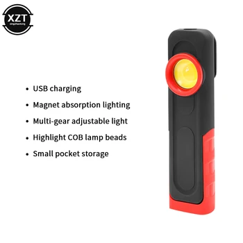 Carro Ferramentas de detalhe USB Lanterna de Inspeção de Luz do Carro de Acabamento da Pintura, Lâmpada de Verificação do Redemoinho Multifunções Auto Reparação de Luzes de Trabalho