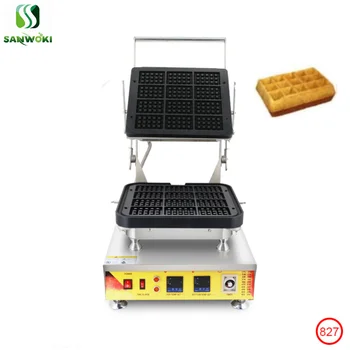 Comercial Line waffle maker, máquina de grade bolha ovo de waffle máquina de ferro retângulo belgian waffle assar máquina 110v 220v