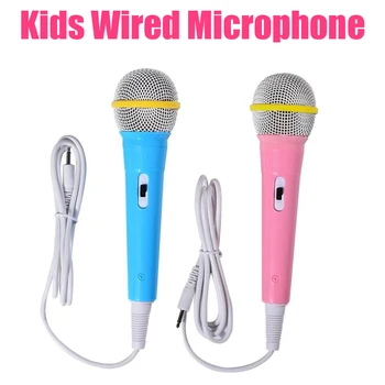Crianças com Fio Microfone Instrumento Musical, Cantando MIC Crianças Presente Engraçado Música de Brinquedo Microfone de Brinquedo de Menino Menina de Presente de Natal