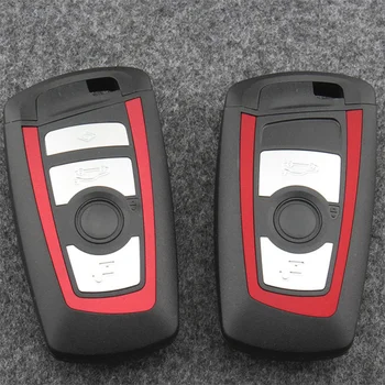 DAKATU 5PCS Borda Vermelha Remoto Inteligente-Chave Shell Caso Fob 3/4 Botão para 2011, a BMW 550i 535i GT 528i