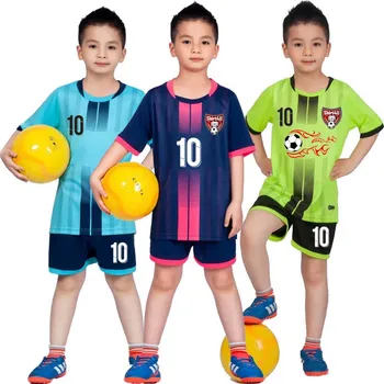 De Futebol de crianças de Jersey treino Filho de Esportes do Futebol Uniformes meninas brincam de Bola Sportswear Kits de colete de futebol infantil terno