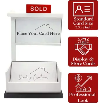 Desktops de Negócios Imobiliários do Titular do Cartão de Kit de apresentação do Cartão de Visitas do Titular do Cartão de Stand Presente Personalizado para Agentes Imobiliários