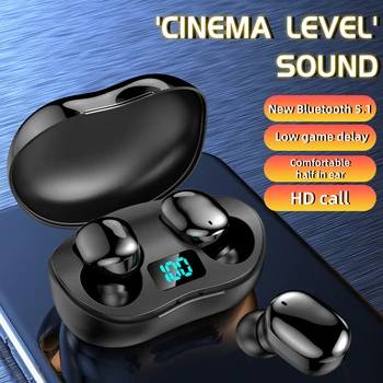 E8S Fones de ouvido sem Fio Fone Bluetooth 5.1 Fones de ouvido hi-fi sem Perdas de Som, Fones de ouvido Esportes Mini Estéreo TWS Fones de ouvido Para Smartphones