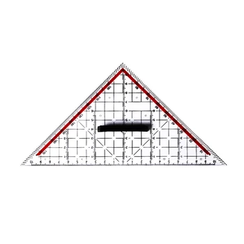 Em forma de triângulo Modelo de Governante formulação Clara de Estêncil Régua Com Alça Transferidor Escalas Pro Quadrinhos Ilustração Ferramentas
