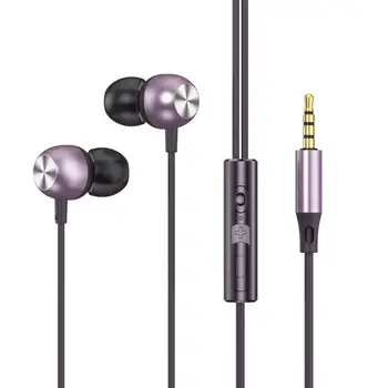 Fone de ouvido com Fone de ouvido HD compatível com o Baixo Pesado com Fios de Fone de ouvido de 3,5 mm, de Alta Sensibilidade Macaroon Fone de ouvido com Fio