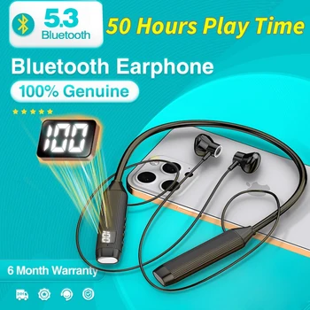 Fones De Ouvido Sem Fio Bluetooth Decote Magnético Fones De Ouvido Sport Execução De Fones De Ouvido Impermeável Bluetooth 5.3 Fone De Ouvido Com Microfone