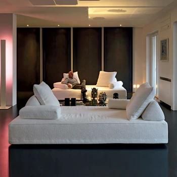 Freehand espaço minimalista duas faces de pano do sofá pequeno e médio porte da família móvel encosto criativo armless sala de estar