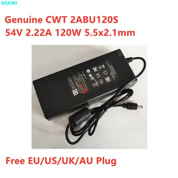 Genuíno CWT 2ABU120S 54V 2.22 UMA 120W 5.5x2.1mm Adaptador de CA Para o DVR Fonte de Alimentação de POE Carregador