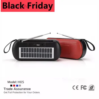 H05 Solar Bluetooth alto-Falante Caixa de Som sem Fio de alto-Falante de Graves do Subwoofer de Rádio FM AUX TF USB Fábrica de painéis Solares Dropshipping