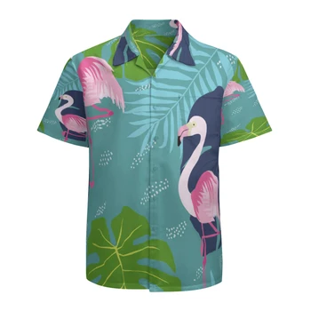 Homens Havaiano Camisa de Manga Curta Seca Rápido, Respirável Praia Camisa