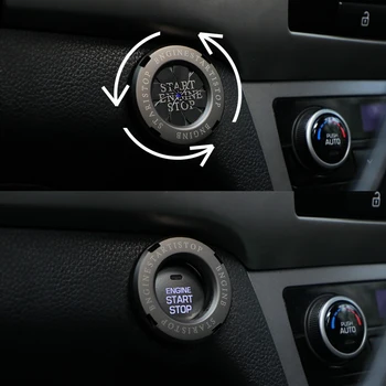 Interior do carro Modificação de Um botão Iniciar Botão Interruptor de Ignição Rotação de Cobertura de Proteção da Motocicleta Iniciar Anel de Decoração