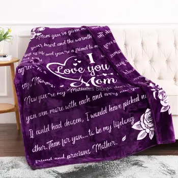 Jekeno Mãe Manta Dupla Face Impressão Jogar Cobertor Macio, Quente Sofá-Cama Jogar Cobertor, a Mãe de Presentes da Filha ou Filho para o Nascimento.