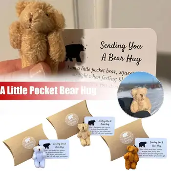 Kawaii Pequenos Ursos De Pelúcia Macia Brinquedos Pequena Artesanal Suportar Um Pequeno Animal Bolso Abraço Bonito Colecionável Brinquedo De Pelúcia Para Casa
