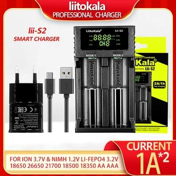 Liitokala Lii-S2 Lii-402 Lii-202 Lii-S8 PD4 1,2 V 3.8 3.7 V V 3.2 V 18650 BATERIA 18350 18500 21700 26650 AA NiMH de Lítio-Carregador de Bateria