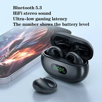 M31 Ouvido, Clip TWS Verdadeiro sem Fio Bluetooth Fones de ouvido HD Mic Aparelhagem hi-fi de Esportes Fone de ouvido para Jogos Display Digital Potência do Compartimento de Carga