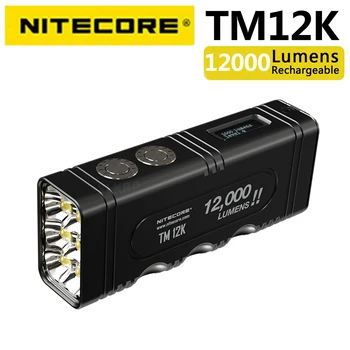 NITECORE TM12K 12000 lumens, uma chave extremamente brilhante, palma a luz forte repressão lanterna