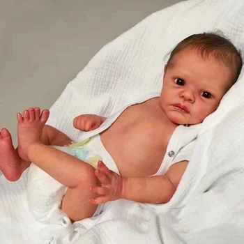 Novo 16 Polegadas Reborn Baby Doll Kit Henley Assinado pelo artista em Branco sem pintura Inacabada Moldes de Vinil Partes Renascer Cópia Kit