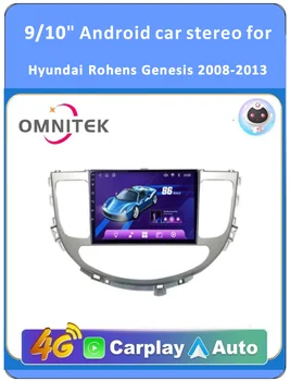 Omnitek para Hyundai Rohens Gênesis 2008-2013 auto-Rádio Android De 10 de Player de Multimídia de Navegação GPS BT USB Carplay