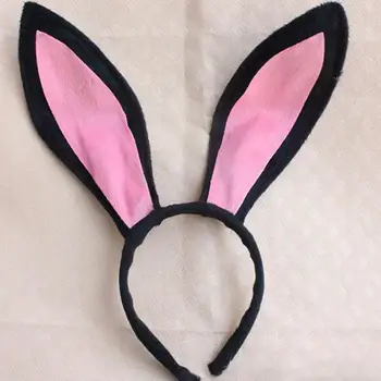 Orelhas de coelho Hairband Confortável de usar Cosplay Cabeça das Mulheres de Pelúcia Lebre Ouvidos Hairband