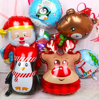 Papai Noel, Boneco De Neve Natal Elk Feliz Natal Balões Feliz Natal Alumínio Do Filme Balões Em Casa A Festa De Aniversário De Decoração