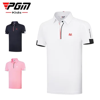 PGM Meninas de Golfe de Manga Curta T-shirt de Verão para Crianças de Esportes Camisa de Polo de Golfe Desgaste para Crianças YF591