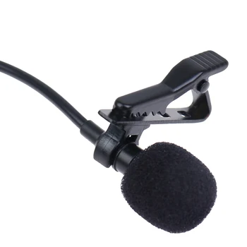Portátil USB Mini Microfone 2m de Lapela Lavalier Microfone Clip-on Microfone Lapela