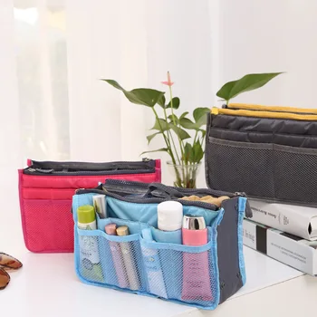 Portátil Viagem Organizador Super Prático e Multifuncional Engrossado Bag-In Bag duplo produtos de Higiene pessoal e Cosméticos Saco de Armazenamento Organizador