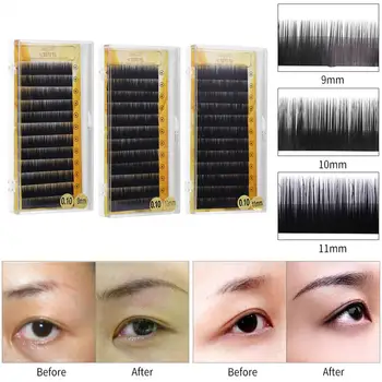 Preto Natural Falso Sobrancelha Extensão Falso Sobrancelha Enhancer Individuais Artificial Sobrancelhas Para Cílios Extensão de Maquiagem 0,10 mm