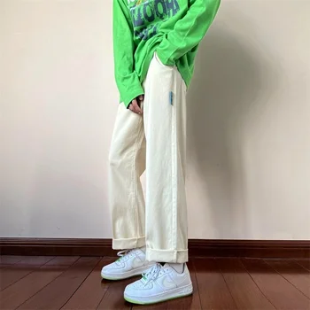 Privathinker Coreano Candy Color Homens Reta Calças 2023 Streetwear Homem Casual Calças De Cintura Elástica De Calças De Roupas