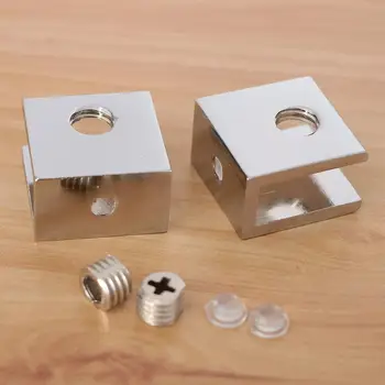 Quadrados e Retangulares Forma Ajustável Clip Prendedor de Tom Suporte Suporte para 6-12mm de Espessura de Vidro , embalagem de 2
