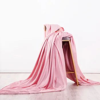 Real de seda Tencel roupa de Cama de seda Mulberry (22mm) capa de Edredon 220x240 organizado duplo de cor sólida colcha de cama de Casal