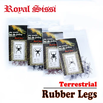 Royal Sissi hot fly subordinação materiais 4optioanl estilos realista terrestre inseto pernas de borracha 20pcs pack soft isca de pesca de truta