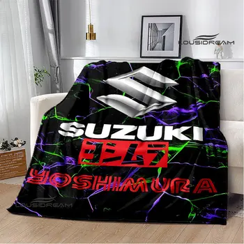 S-SUZUKI moto impresso cobertor quente Flange cobertor Casa de viagem, cobertor, toalha de Piquenique cama forros de presente de aniversário